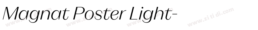 Magnat Poster Light字体转换